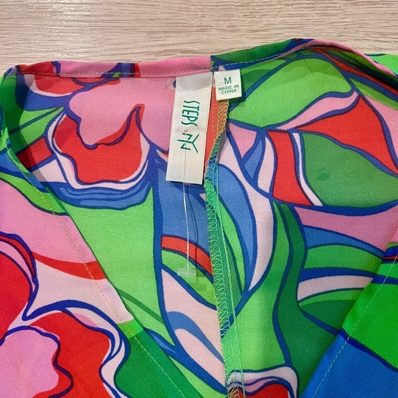 Floral Wrap Top with Bell Sleeves - Picture 13 of 14